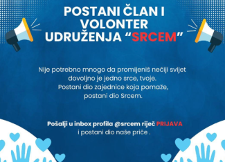 Postani član i volonter udruženja "Srcem"