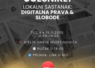 Pozivamo mlade, novinare/ke, NVO i sve koje zanima sigurniji online prostor na događaj u Tuzli.