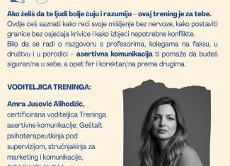 Trening:  “Lakše na ispitima, bolje u odnosima – kroz ASERTIVNOST!”