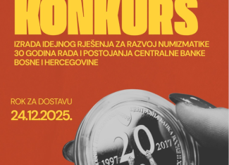 JAVNI POZIV – KONKURS ZA IDEJNO RJEŠENJE NUMIZMATIČKOG IZDANJA POVODOM 30 GODINA CBBiH