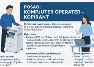Kompjuter operater - Kopirant (m/ž)