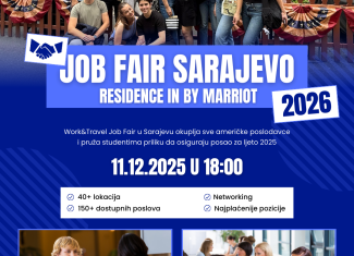 WORK&TRAVEL JOB FAIR SARAJEVO – Prilika da osiguraš posao za ljeto 2026!