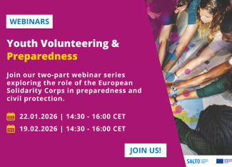 Call for “Youth Volunteering & Preparedness | Webinar Series” by SALTO European Solidarity Corps