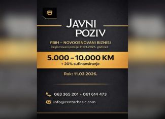 Javni poziv za novoosnovane subjekte: FBIH