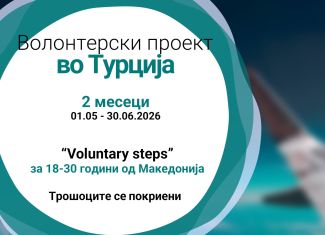 Повик за волонтери во Турција!