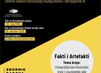 Otvoren je javni poziv za dostavljanje radova za Zbornik radova Historijskog muzeja BiH