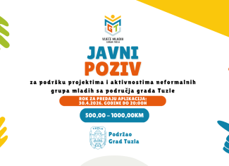 Javni poziv za podršku projektima i aktivnostima neformalnih grupa mladih sa područja grada Tuzle
