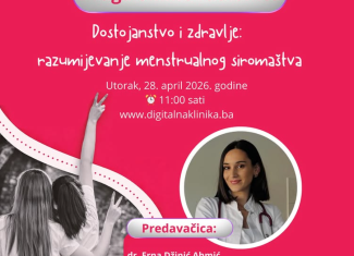 Druga online radionica - Dostojanstvo i zdravlje: razumijevanje menstrualnog siromaštva