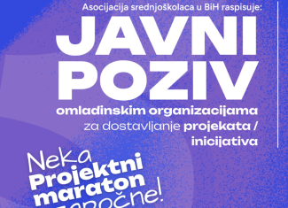 Javni poziv omladinskim organizacijama za dostavljanje projekata/inicijativa