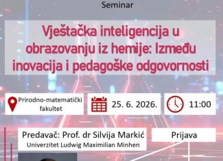 Seminar "Vještačka inteligencija u obrazovanju iz hemije: Između inovacija i pedagoške odgovornosti