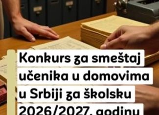 Otvoren konkurs za prijem učenika u domove