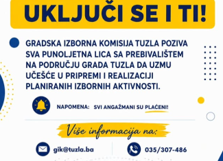 Prijava za rezervne liste kvalifikovanih osoba za imenovanje članova biračkih odbora (GIK) Tuzla