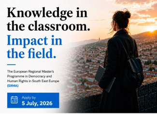 Applications open: European Regional Master in Democracy and Human Rights in South East Europe-ERMA