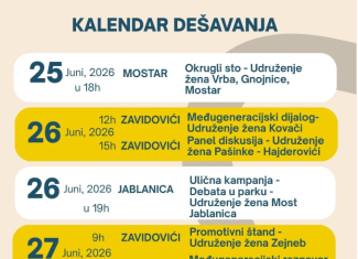"A da se ja pitam" - kalendar dešavanja