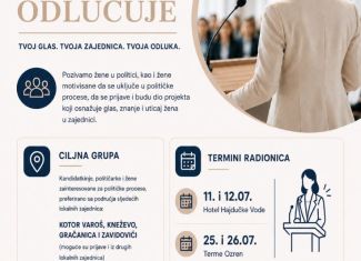 “Ona odlučuje” – program namijenjen kandidatkinjama i ženama zainteresovanim za političke procese