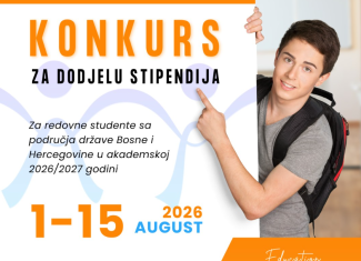 Konkurs za stipendije Bosana Fondacije za 2026/27. godinu
