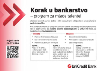 UniCredit Bank d.d. Mostar - Korak u bankarstvo - program za mlade talente