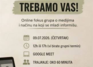 Poziv mladima iz Banje Luke za učešće u istraživanju o medijskim navikama mladih