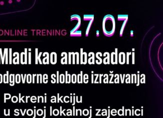 Online trening “Mladi kao ambasadori odgovorne slobode izražavanja”