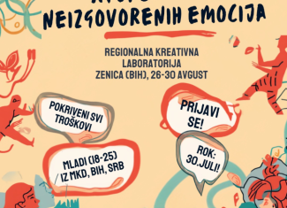 🎭 JAVNI POZIV ZA MLADE – REGIONALNA KREATIVNA LABORATORIJA U ZENICI