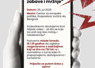 Poziv za mlade: Fokus grupa „TikTok između zabave i mržnje“