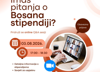 Informativna Q&A sesija 🌟 “Pitanja i odgovori o Stipendijskom programu Bosana Fondacije”