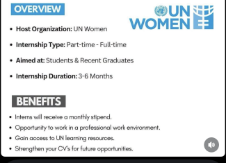 UN Women Internship Programme 2027 (Plaćena UN praksa)