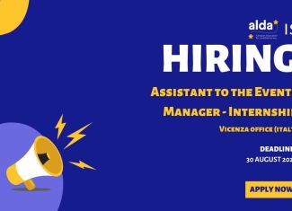 ALDA is looking for an Events Manager Assistant