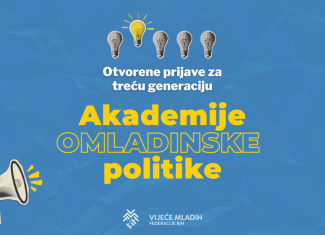Otvoren je poziv za treću generaciju Akademije omladinske politike Bosne i Hercegovine!
