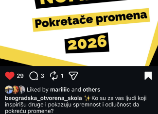 Otvoren konkurs za Pokretače promena 2026.