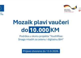 MOZAIK PLAVI VAUČER – do 10.000 KM za digitalnu i zelenu transformaciju biznisa