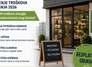 Poziv za učešće na obuci „Energetska efikasnost i smanjenje troškova poslovanja 2026“