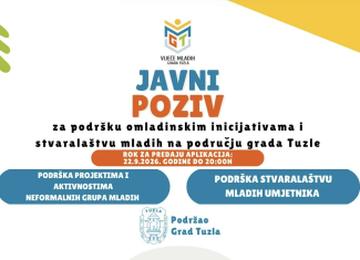 Javni poziv za podršku omladinskim inicijativama i stvaralaštvu mladih