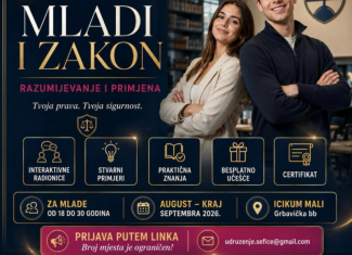 Set besplatnih radionica za mlade: Mladi i zakon