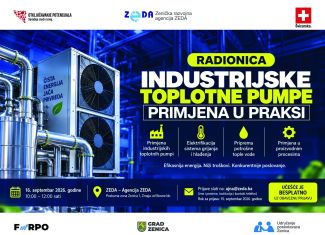 OTVORENE PRIJAVE ZA UČEŠĆE NA RADIONICI – „INDUSTRIJSKE TOPLOTNE PUMPE – PRIMJENA U PRAKSI“