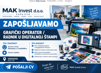 Grafički operater - Radnik u digitalnoj štampi (m/ž)