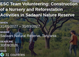 ESC Team Volunteering: Construction of a Nursery and Reforestation Activities in Sadaani Nature Rese
