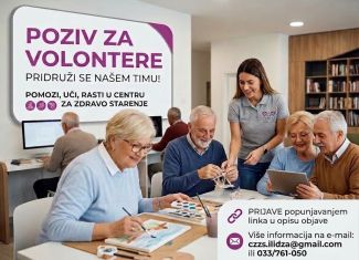 Otvoren poziv za volontiranje u Centrima za zdravo starenje Općine Ilidža