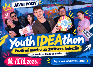 Javni poziv: Youth IDEAthon: Pozitivni narativi za društvenu koheziju