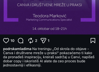 Webinar: "Od skrola do objave – Canva i društvene mreže u praksi"