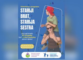 💙 Otvoren poziv za volontiranje: Stariji brat, starija sestra