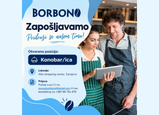 Konkurs za posao: Konobar/ica u Caffe, Wine & Snack Baru BORBONO ☕🍷