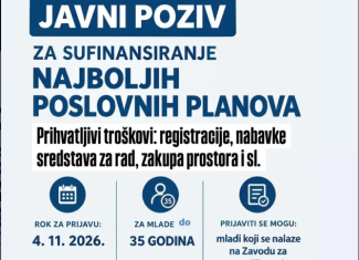 Općina Ilidža dodjeljuje do 7.000 KM podrške mladima za poslovne ideje