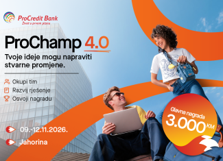 Počinje ProChamp 4.0: ProCredit Bank okuplja novu generaciju mladih talenata, nagrada 3.000 KM
