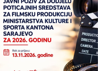 JAVNI POZIV ZA DODJELU POTICAJNIH SREDSTAVA ZA FILMSKU PRODUKCIJU MINISTARSTVA KULTURE I SPORTA KANT