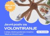 Javni poziv za volontiranje u okviru inicijative “Mladi za inkluzivni sport”