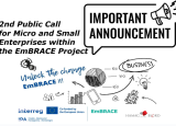 Otvoren je 2. Javni poziv za mikro i mala preduzeća – EmBRACE Projekat