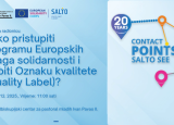 Poziv na radionicu: Kako pristupiti programu Europskih snaga solidarnosti i dobiti Oznaku kvalitete?