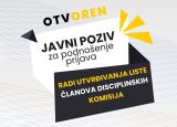 Javni poziv za podnošenje prijava radi utvrđivanja Liste članova disciplinskih komisija