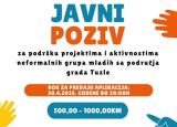 Otvoren Javni poziv za neformalne grupe mladih iz Tuzle